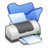 Folder blue printer Icon